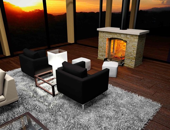 3D графика: интерьер коттеджа