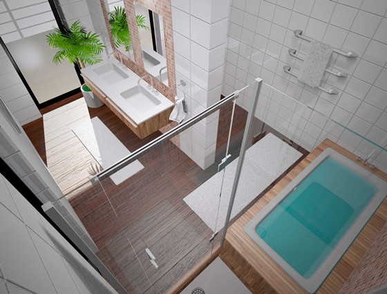 3D графика: интерьер коттеджа