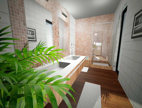 3D графика: интерьер коттеджа